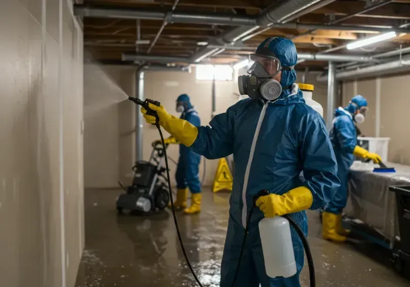 Basement Sanitization and Antimicrobial Treatment process in Dare County, NC