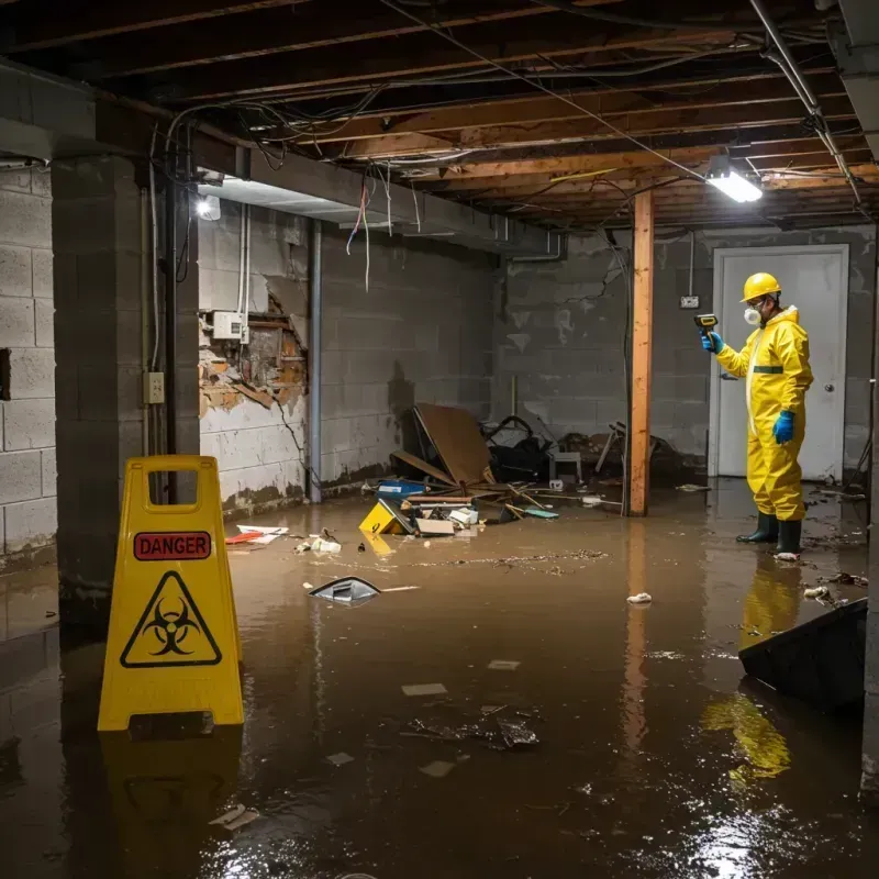 Flooded Basement Electrical Hazard in Dare County, NC Property